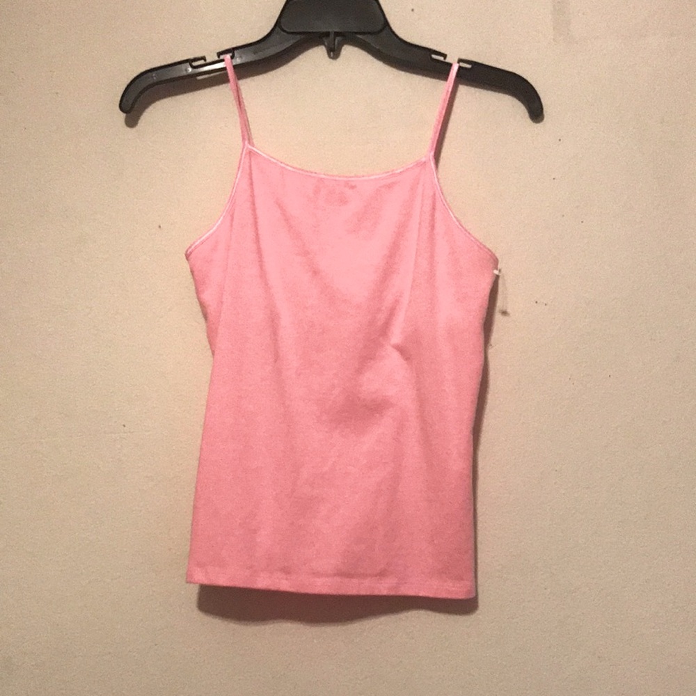 pink cami with bra liner